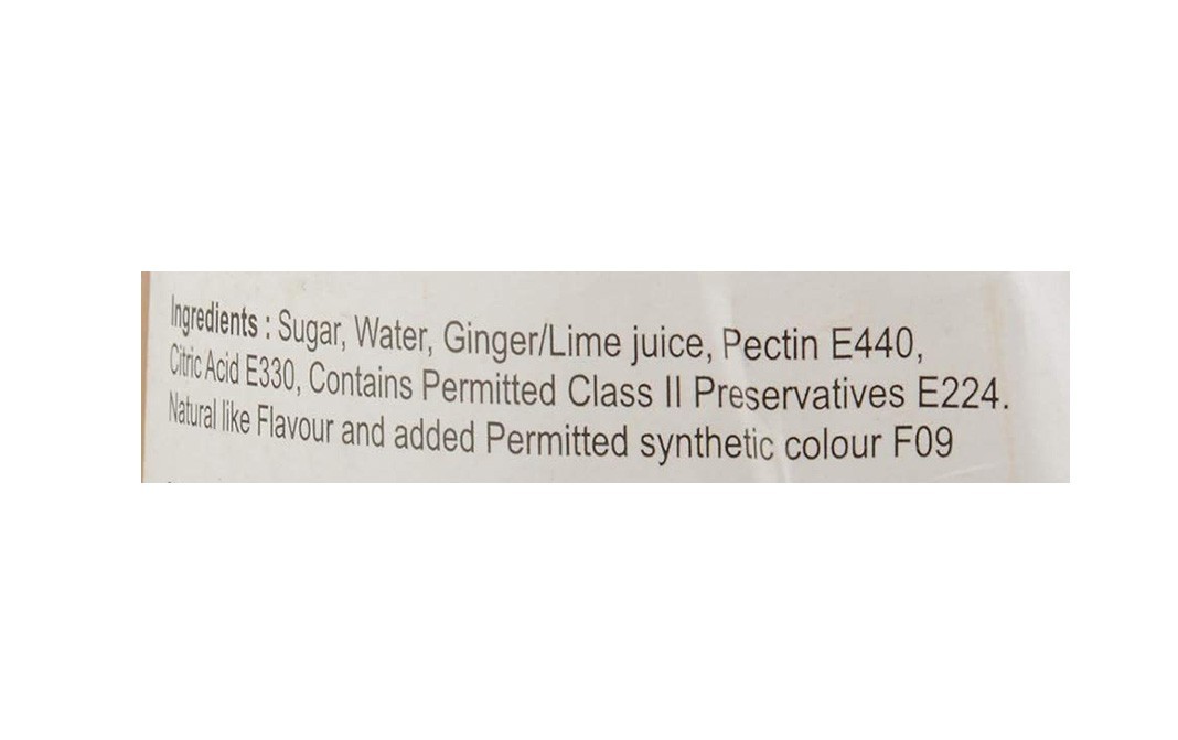 Pure Berry's Ginger & Lime Cordial    Bottle  750 millilitre